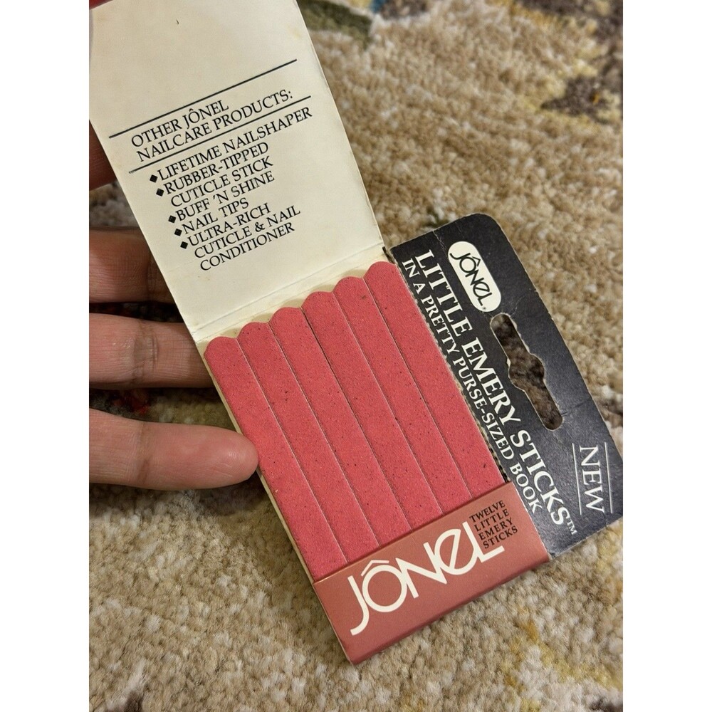 vintage package of Jônel Little Emery Sticks in a red book